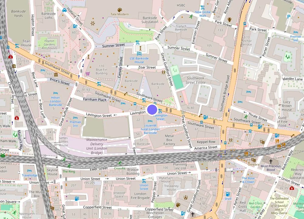 Map: citizenM London Bankside